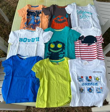 Lot 9 tee-shirts manches courtes 18 mois