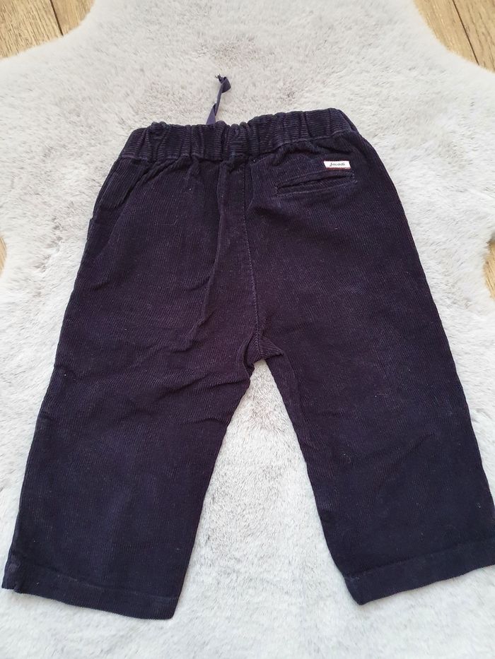 Pantalon en velours bleu marine Jacadi 12 mois - photo numéro 4