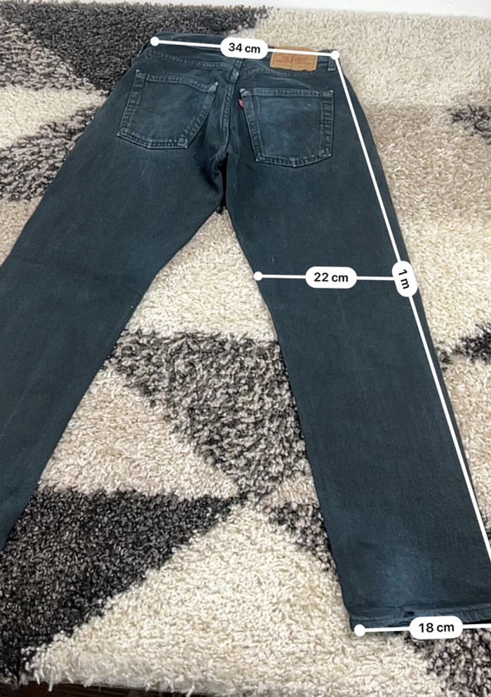 Jean Levis 517 02 noir délavé vintage 28x30 - photo numéro 11