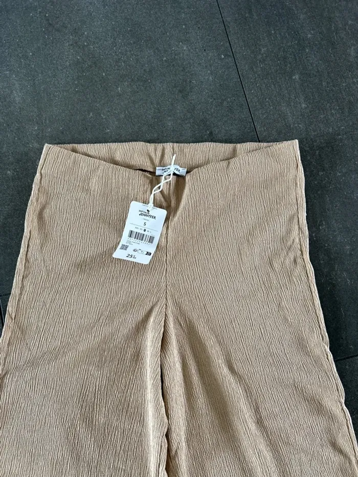 Pantalon large fluide beige - photo numéro 2