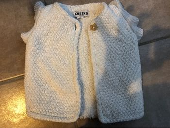Gilet sans manches fille 6 mois