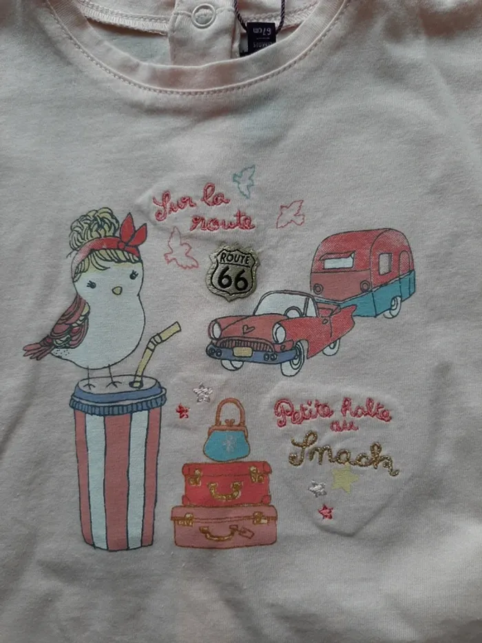 Lot de 2 t-shirts Sergent major 6mois neuf - photo numéro 3