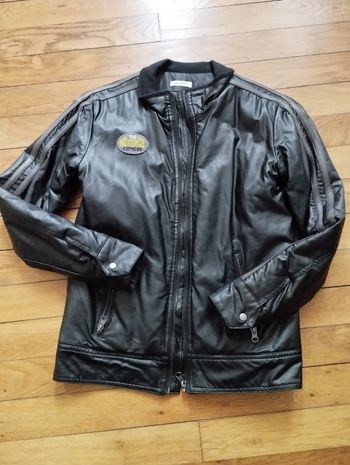 Veste effet cuir 3 pommes 12 ans garçon neuve