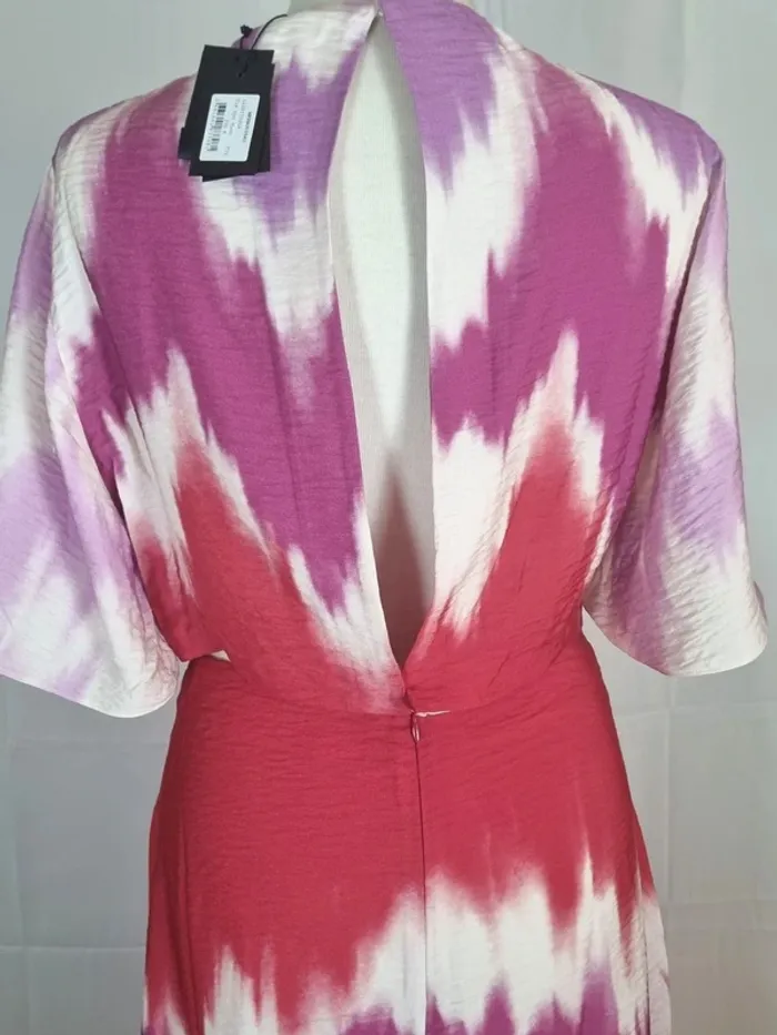 Sublime robe maje tie dye fushia neuve avec étiquette T36 - photo numéro 7