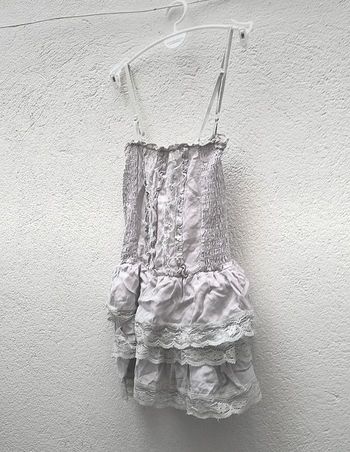Robe d'été grise à volants fille 18 mois boutique indépendante