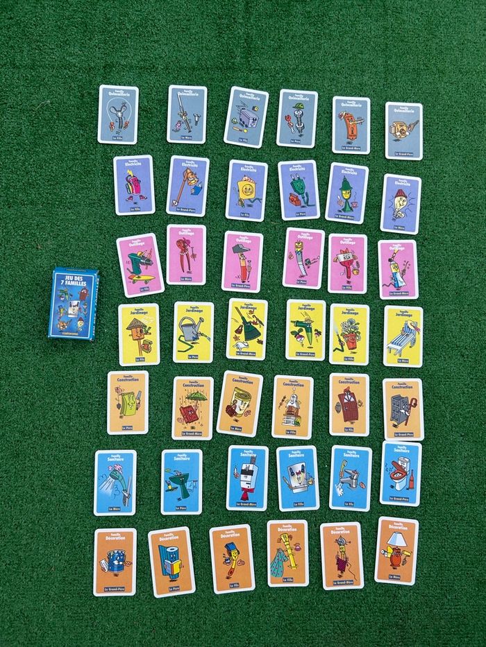 Jeu des 7 familles Castorama – Complet – Vintage - photo numéro 2