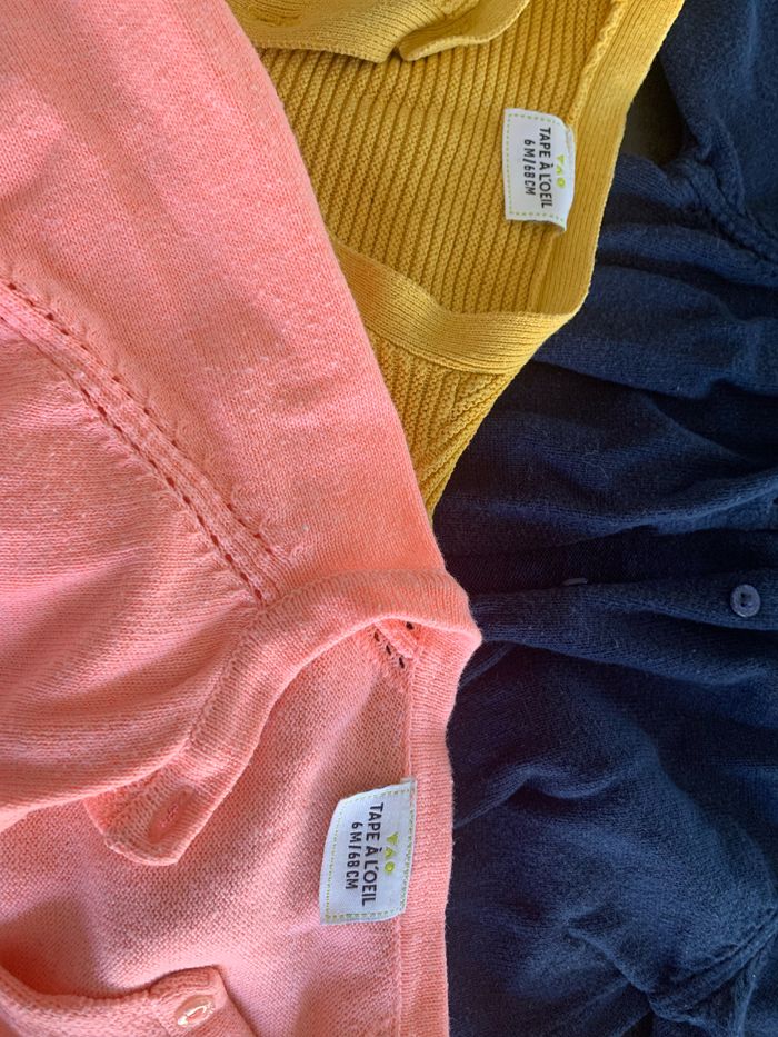 Lot de 3 gilets fille 6 mois TAO - photo numéro 2