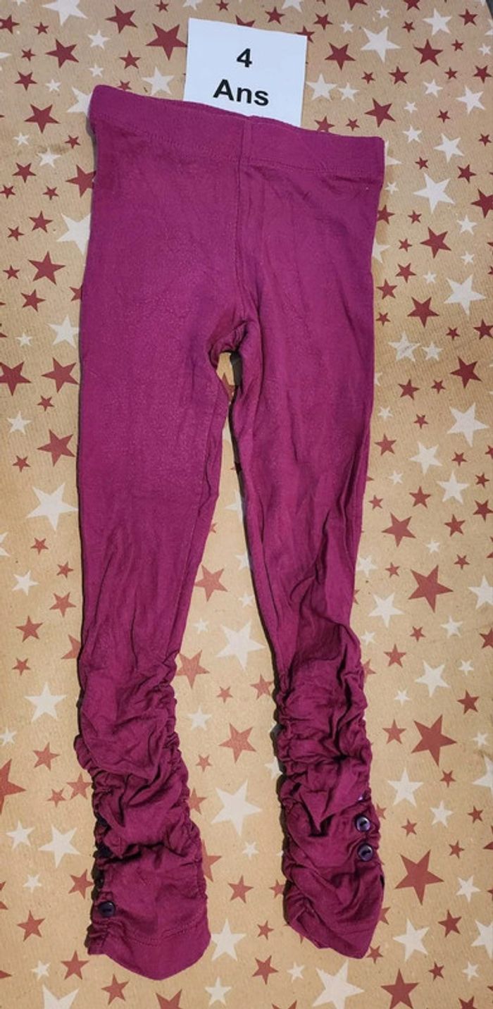 Lot de 5 leggings 4 ans - photo numéro 2