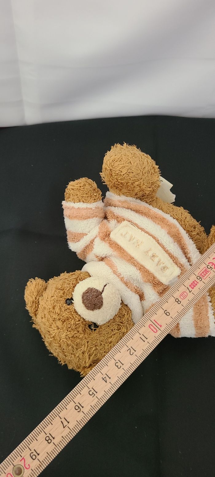 DOUDOU OURS Marron T Shirt Raye 16 Cm BABY NAT - photo numéro 5
