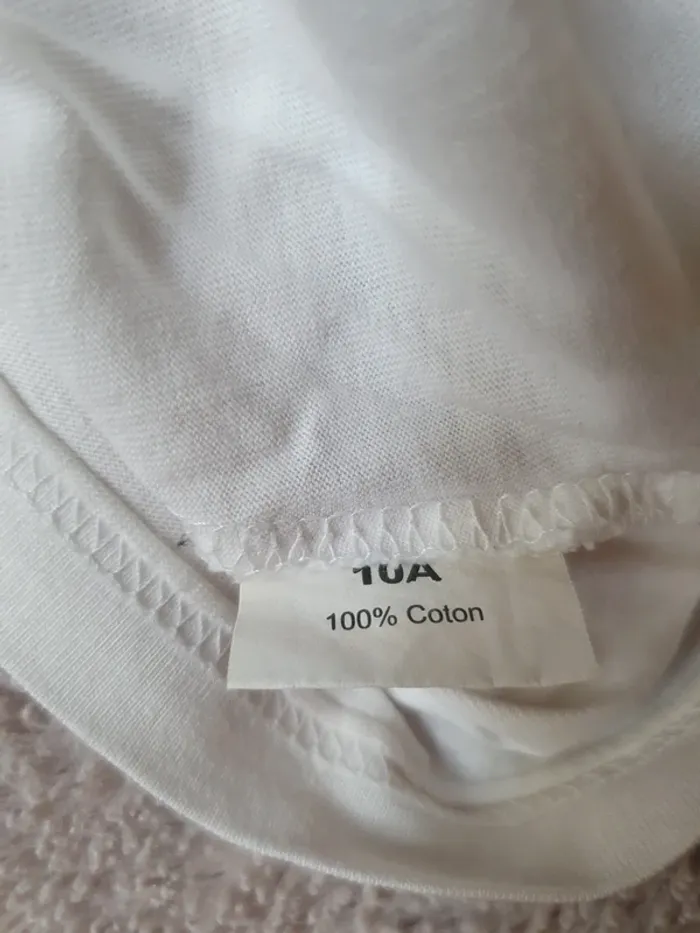 Débardeur blanc FPC taille 10 ans - photo numéro 4