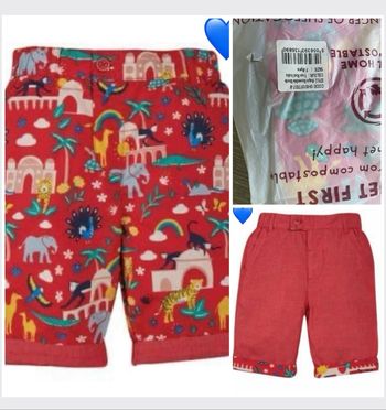 Short réversible de la marque Frugi modèle i India Ralph Reversible Shorts taille 7/8 ans Neuf dans son emballé d’origine
