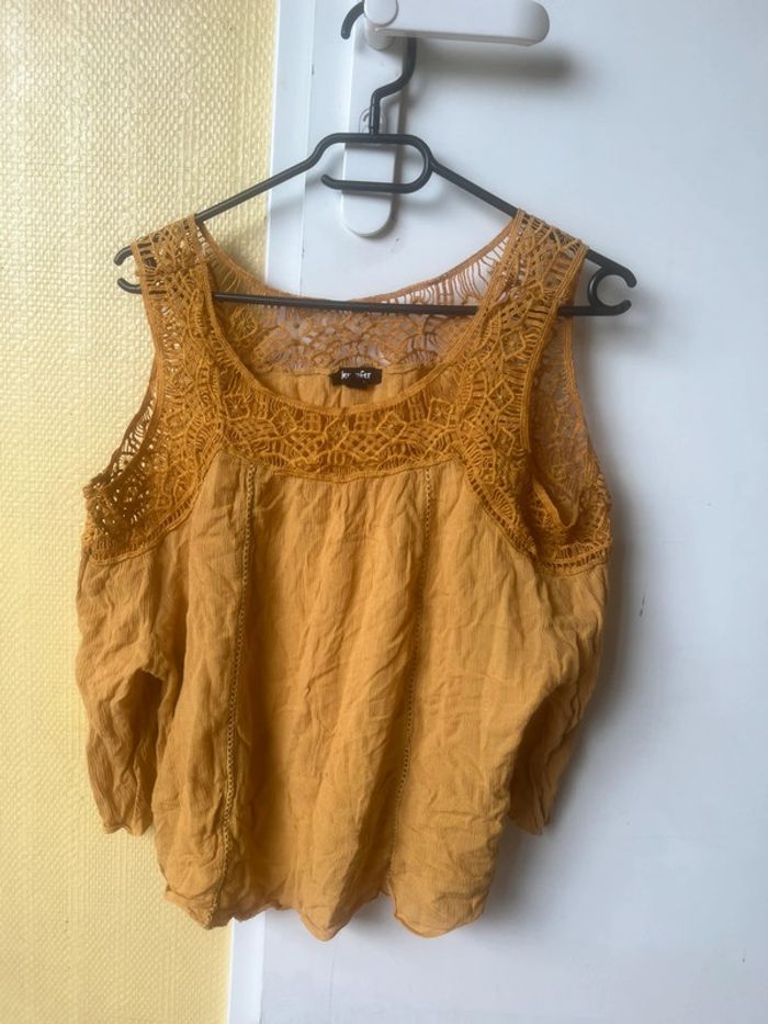 Débardeur jaune moutarde Jennyfer