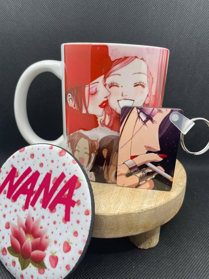 Coffret mug Nana / mug + sous tasse + porte clé / Nana Komatsu / Nana Osaki