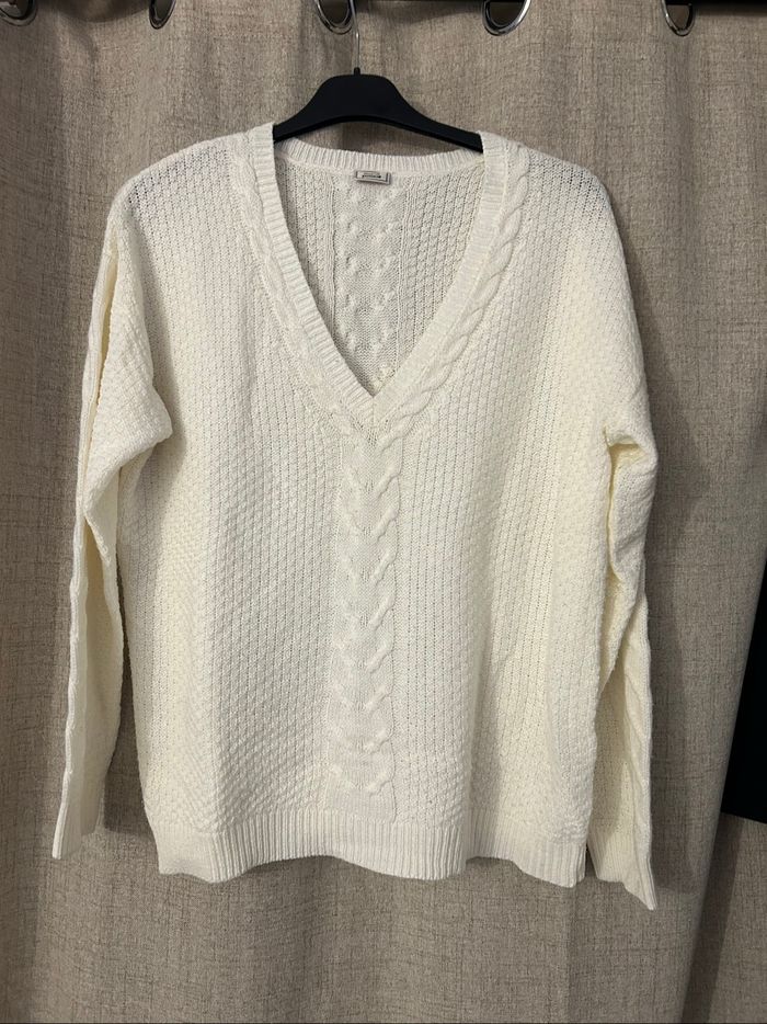 Pull Cole V blanc - photo numéro 7