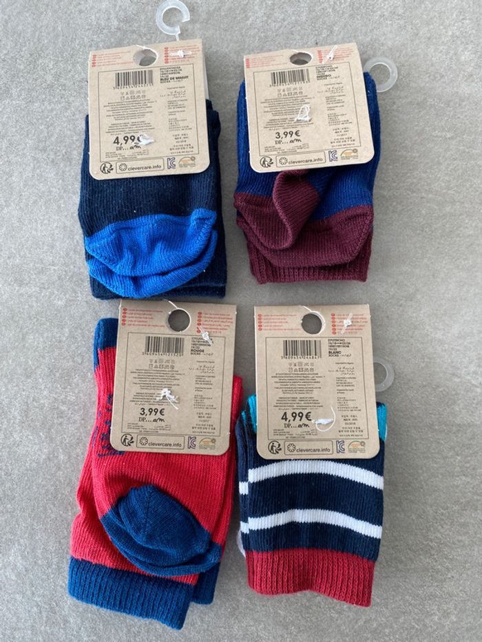 Lot de 4 paires de chaussettes bébé DPAM 19/22 neuves - photo numéro 2
