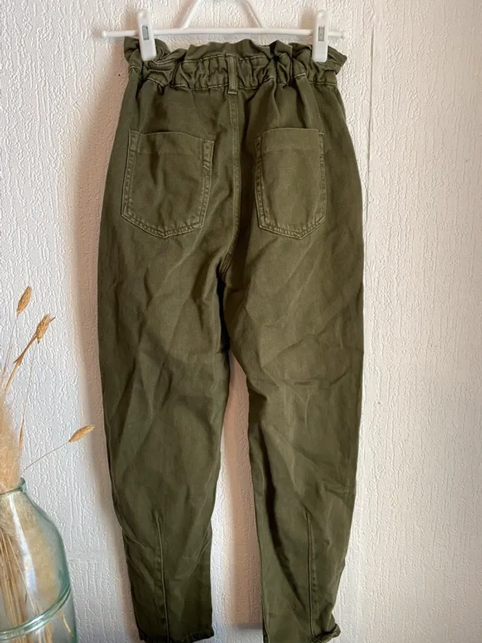 Jean pantalon kaki taille xxs 32 Zara - photo numéro 5