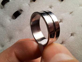 Bague acier inoxydable argentée