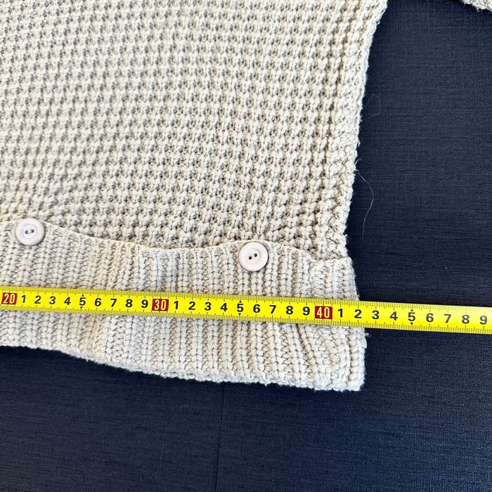 Pull Lacoste Brodé Beige Coton Col Roulé Vintage Maille Épaisse Size S/M - photo numéro 6