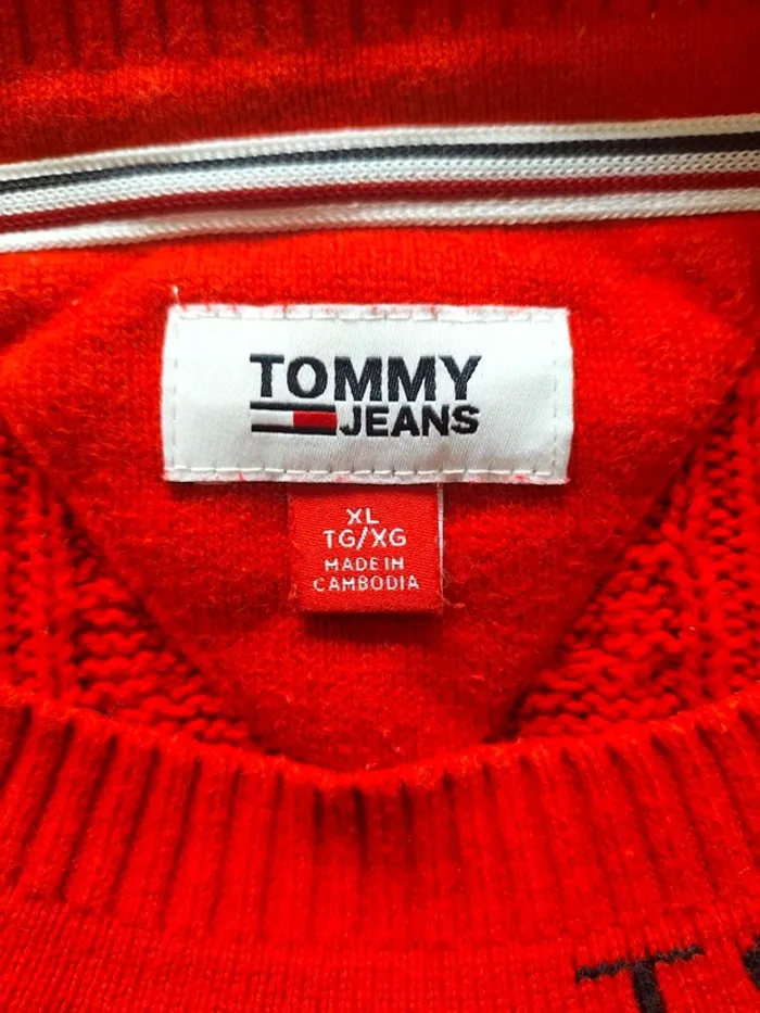Pull Femmes Maille Torsadés 100% Coton - Tommy Jeans - Taille XL - photo numéro 6