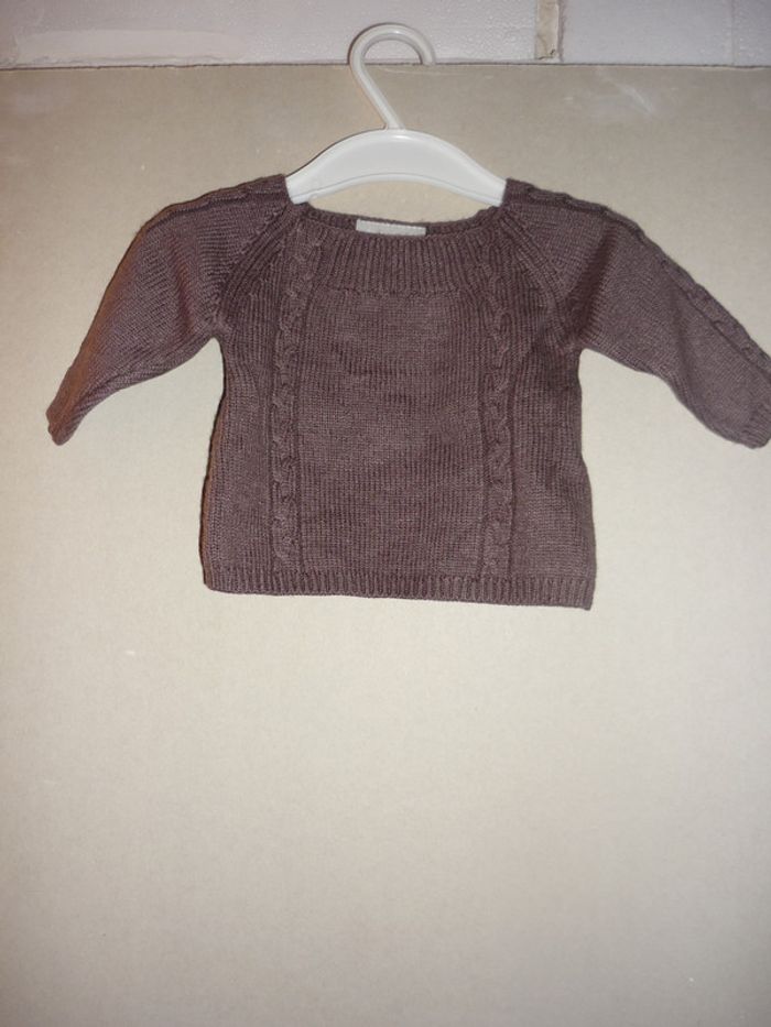 joli pull marron mixte chaud dpam