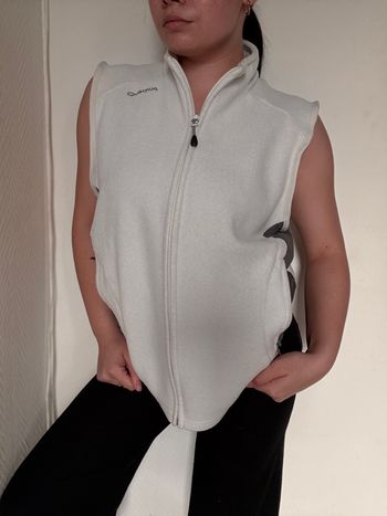 Veste polaire sans manches blanche grise Quechua XL - chaude sport randonnée