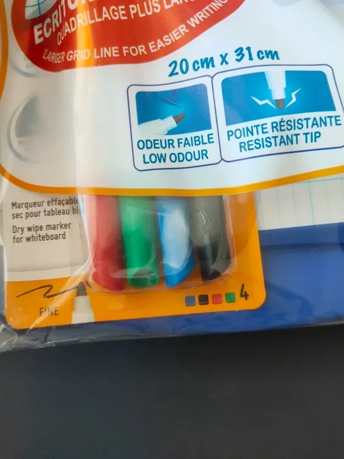 Kit ardoise+ 1 effacettte+ 5 feutres bic Velleda - photo numéro 5