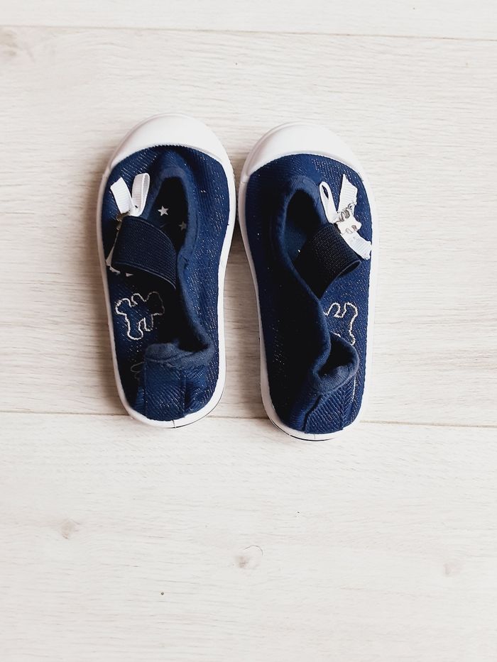 Chaussures baskets bleue brillantes Lulu Castagnette pointure 19 Neuves - photo numéro 2