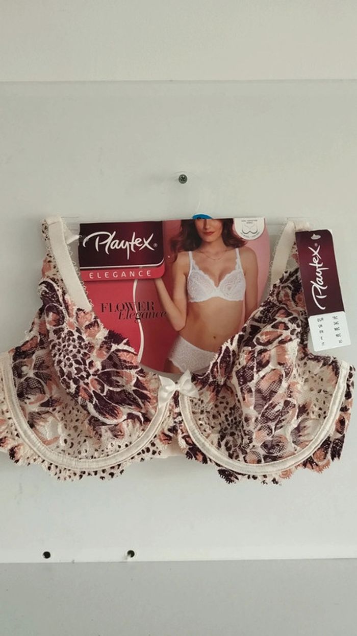 Soutien gorge Playtex taille 90c prune crème corail