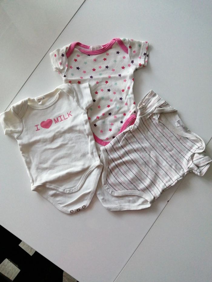 Lot de 3 body bébé fille 6 mois