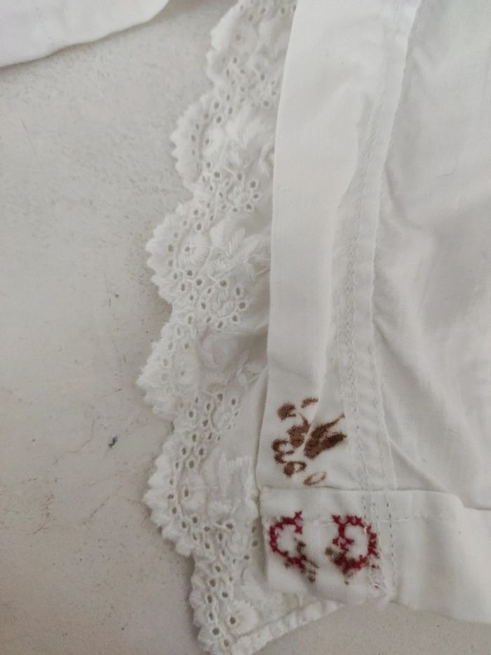 Chemise blanche brodée ancienne - photo numéro 14