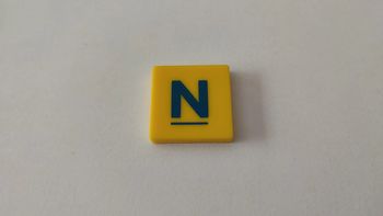 Lettre N pièce détachée jeu de société Scrabble Junior Mattel Games #B82