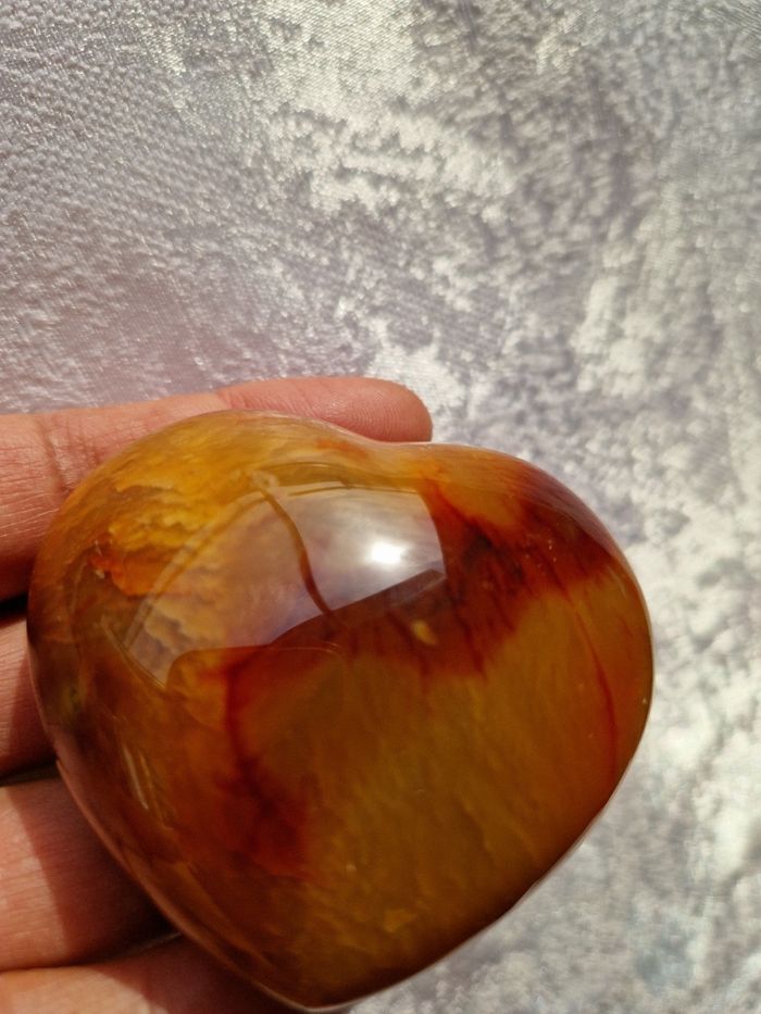 Cornaline de Madagascar forme cœur 149g - photo numéro 7