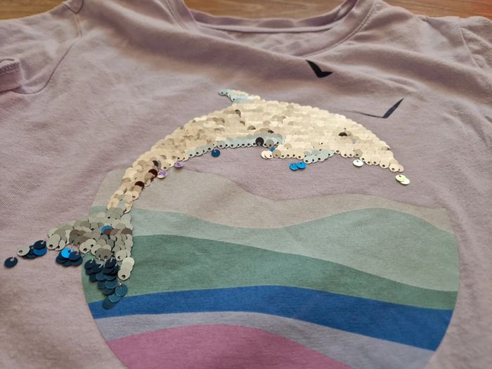 Tee-shirt manches courtes fille Gap lilas 114-134 cm - photo numéro 3