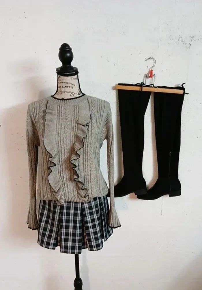 🩶 Pull gris torsadé – Ray Tricot – Taille 38/40 – Très bon état - photo numéro 6