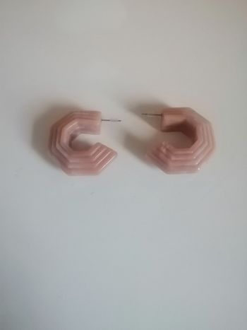 🌸Créoles  épaisses rose clair Acétate "Etsy" 🌸