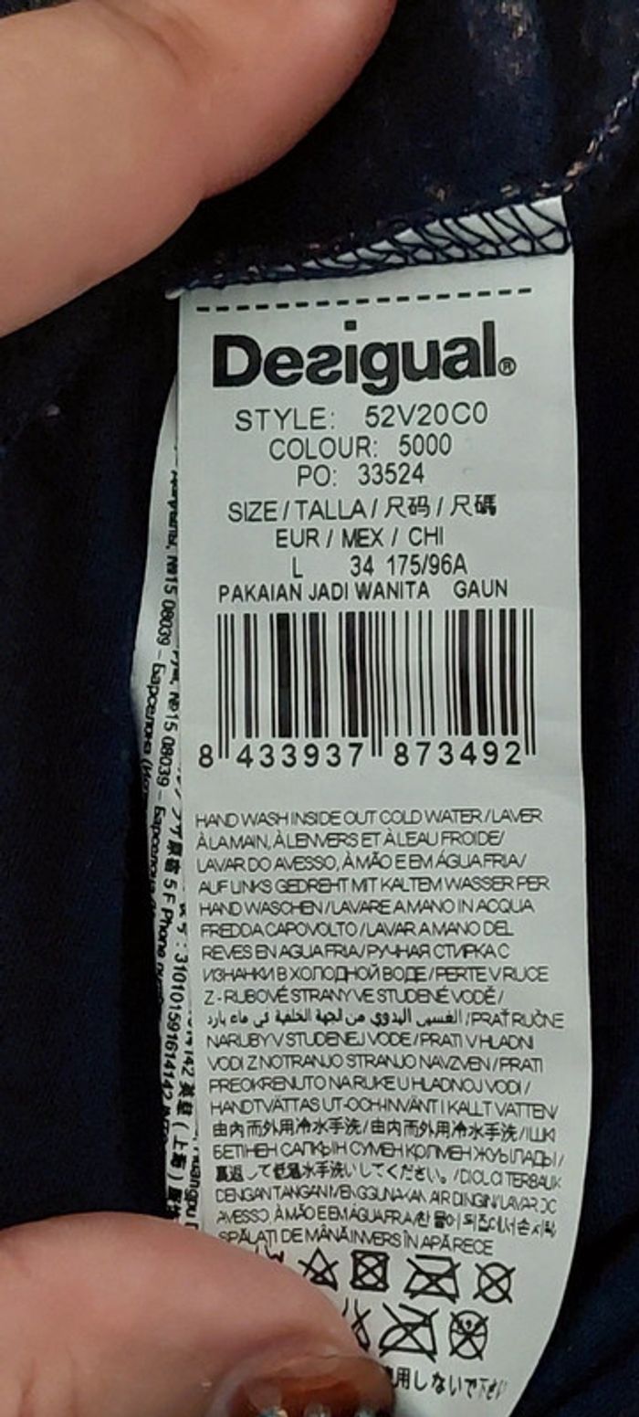 Robe bleu marine Taille L Desigual - photo numéro 8