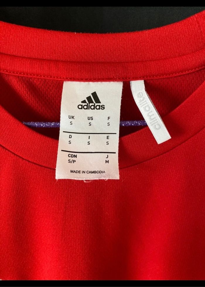 T shirt Adidas Rouge - photo numéro 4