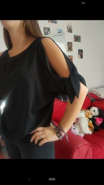 Blouse noire soirée