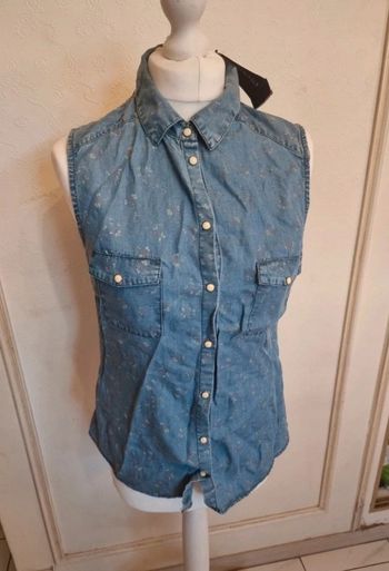 Chemise en jean sans manches