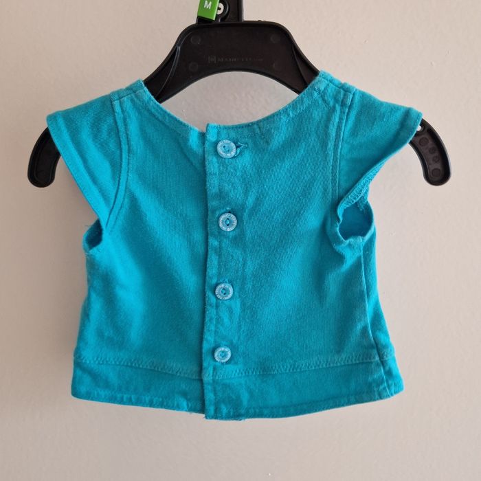 1 mois tee-shirt turquoise - photo numéro 4