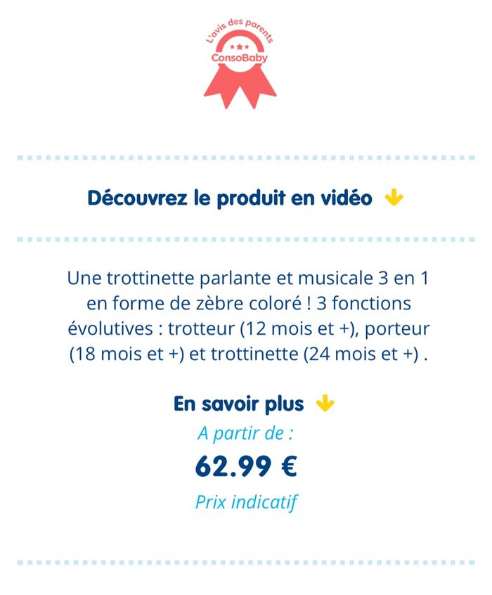 Trotteur zèbre vtech - photo numéro 6