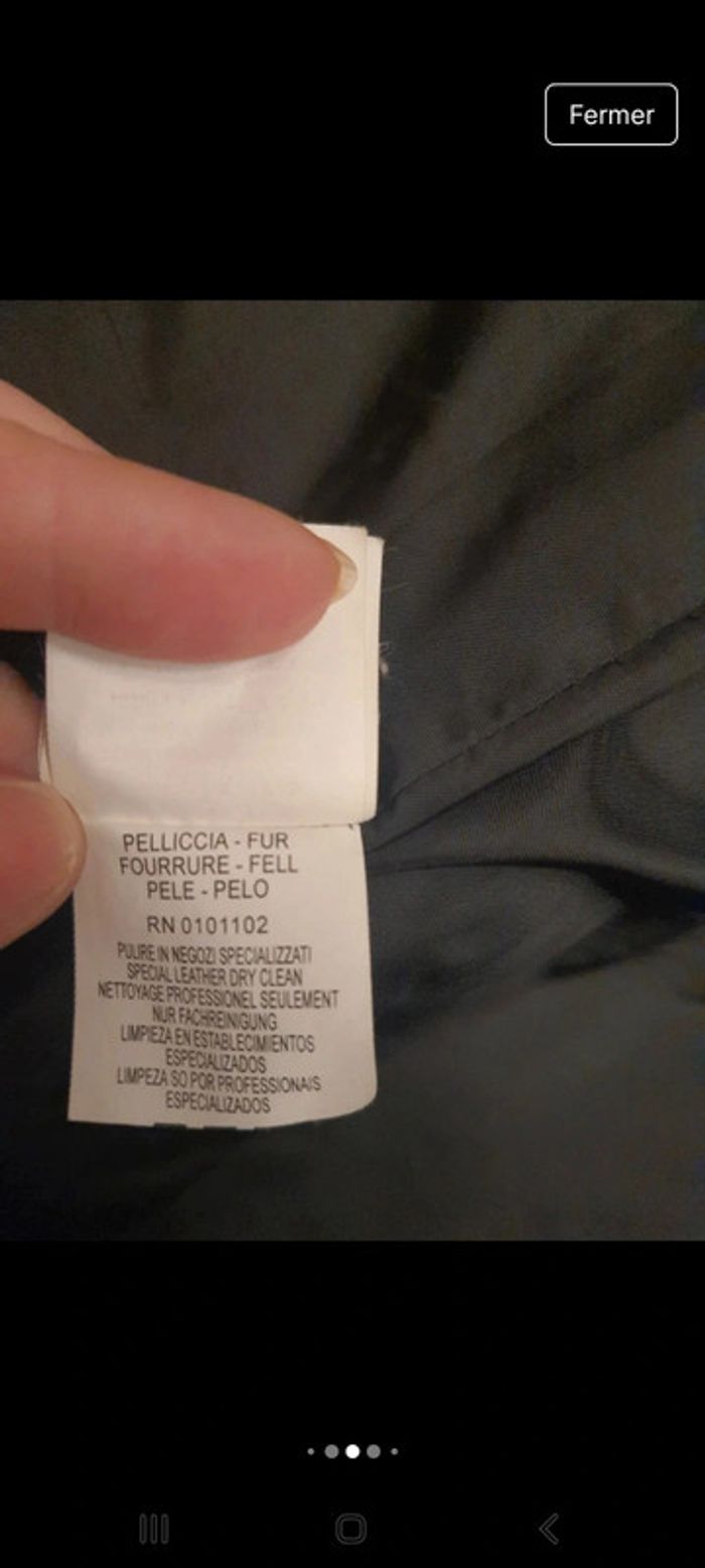Veste Matelassé Stefanel noire fr 38 col fourrure - photo numéro 11
