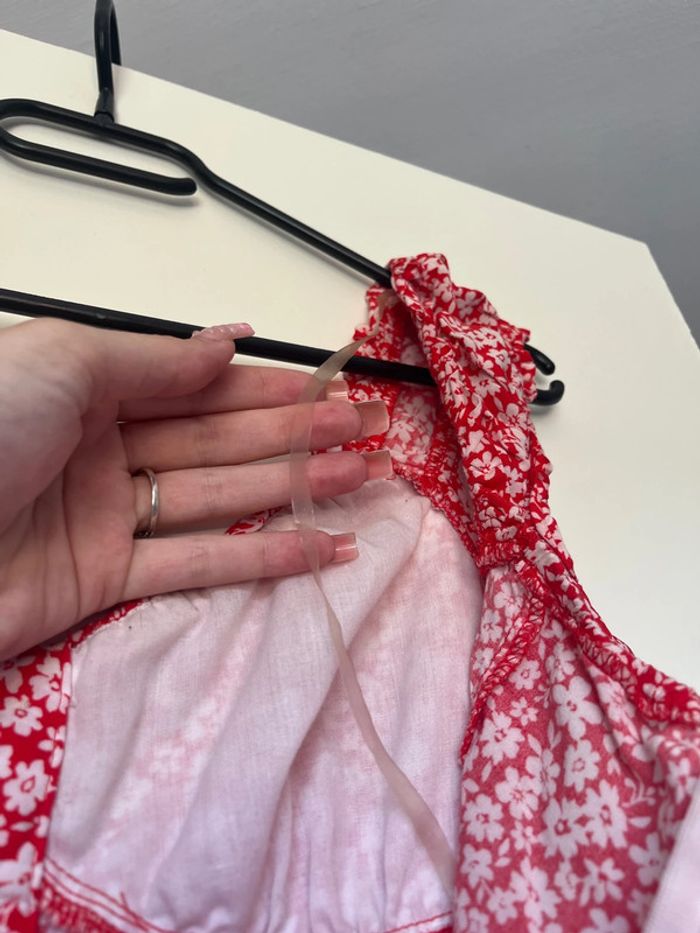 Combinaison short à fleur rouge - photo numéro 4