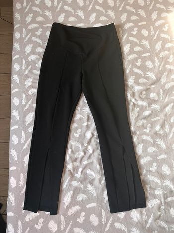 Pantalon de grossesse noir fendu