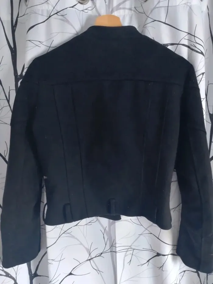 Blouson veste noire femme Zara taille L - photo numéro 6