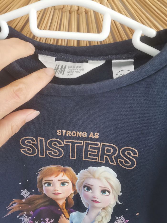 Robe sweat la reine des neiges 3/4 ans - photo numéro 2