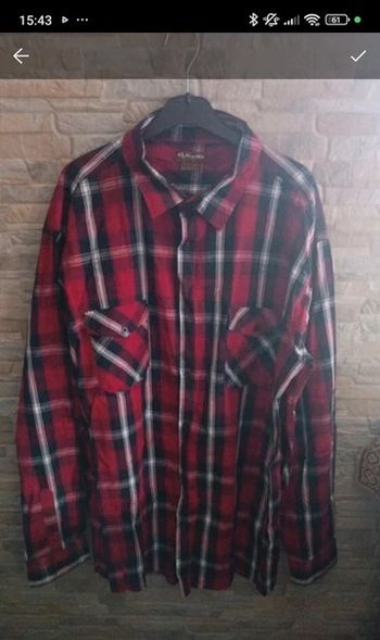 Chemise à carreaux bordeaux Atlas for Men 4XL