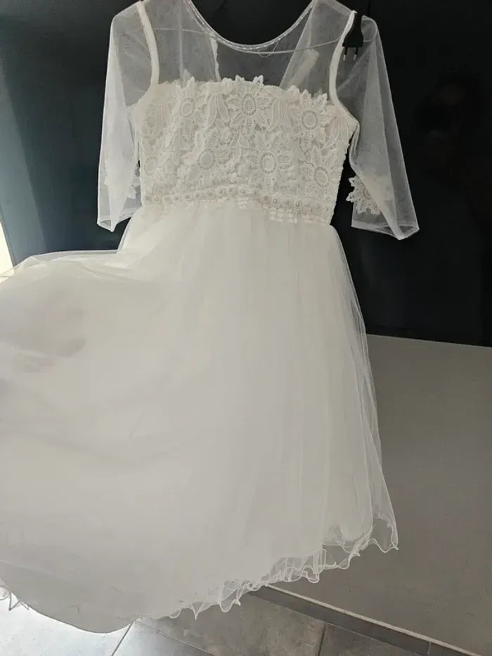 Robe blanche de cérémonie fille 12 ans ( parfait état) - photo numéro 14
