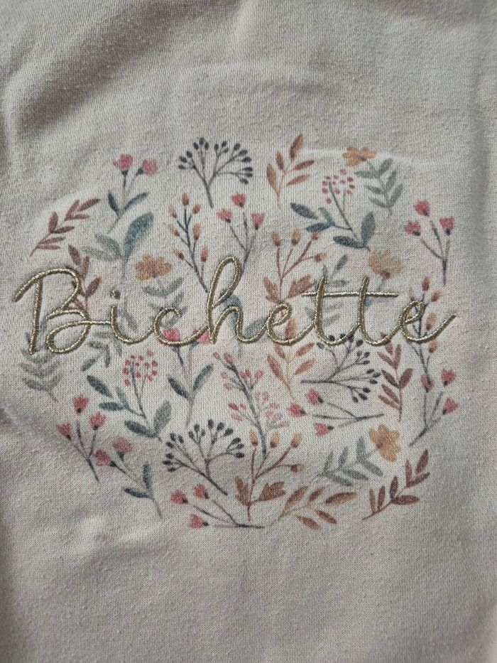 Ensemble jean vieux rose "mum" + pull bouffant "bichette" - 7/8ans - photo numéro 3