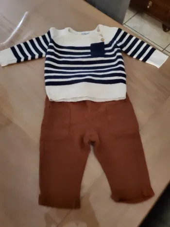 Ensemble Vert Baudet 6 mois